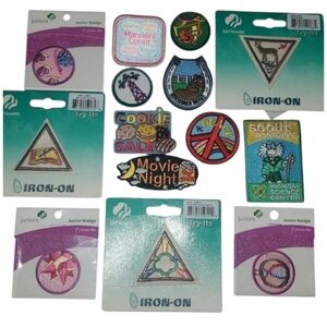 Get Excited Girl Scouts Iron-On Badge Badges Various - Multicolor